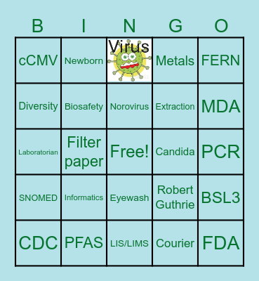 Lab Week Bingo Card