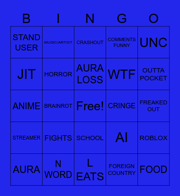 IG REELS BINGO Card