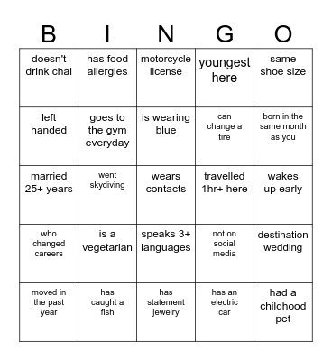 Hafiza & Amaan Anniversary Bingo Card
