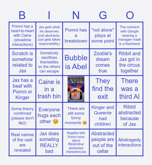 TADC Episode 9 Bingo Card