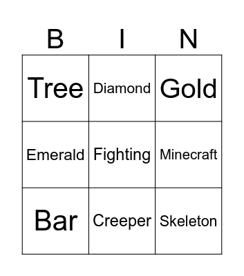 Infinite Craft Bingo Card