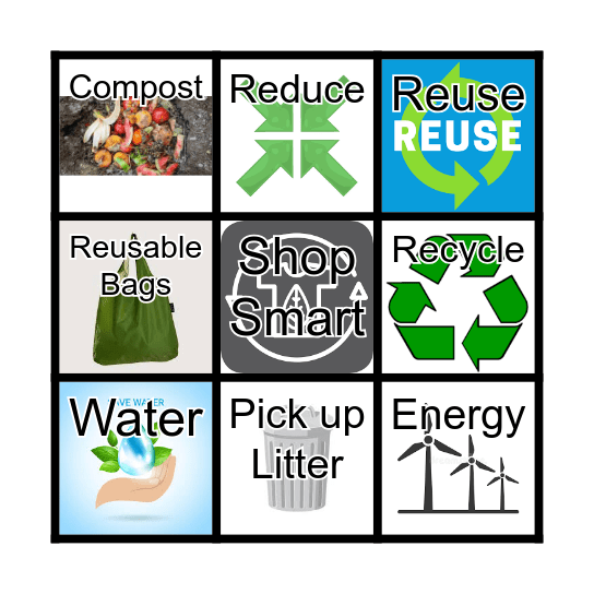 Earth Day Bingo Card