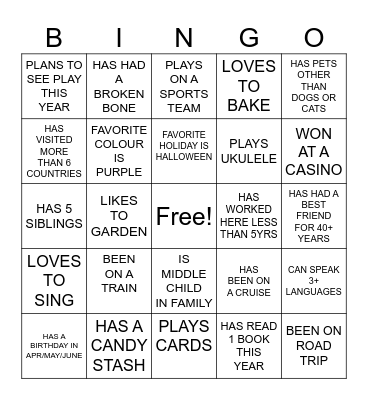 OFFICE BINGO Card
