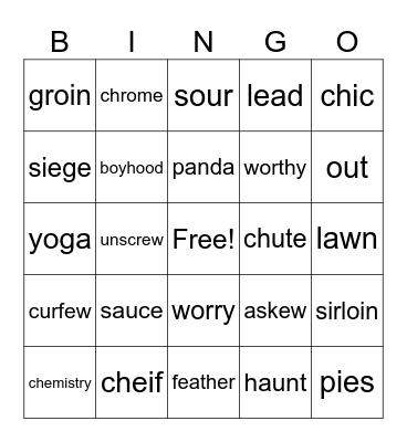 OG L 82-92 Bingo Card
