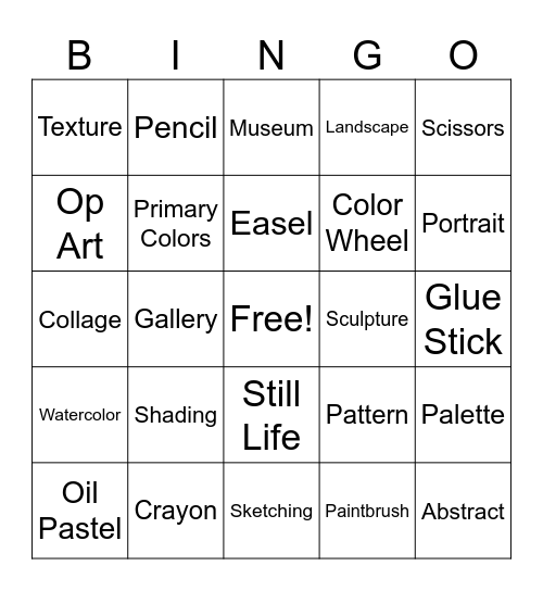 ART BINGO Card