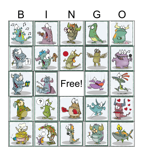 verbs Bingo Card