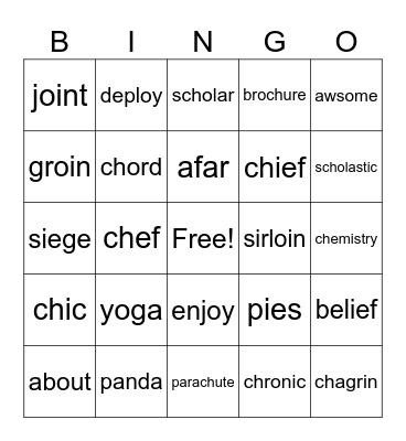 Review OG L 85-90 Bingo Card
