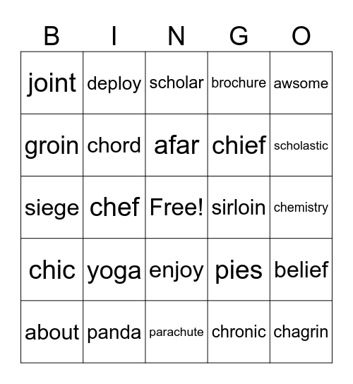 Review OG L 85-90 Bingo Card
