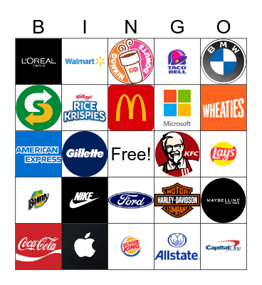 BRAND LOGOS Bingo Card