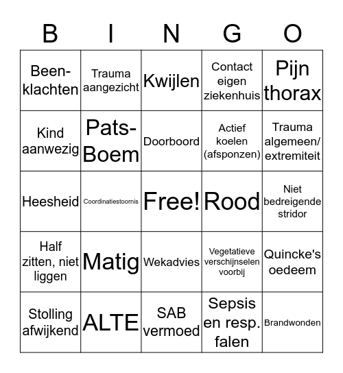 NTS BINGO Card