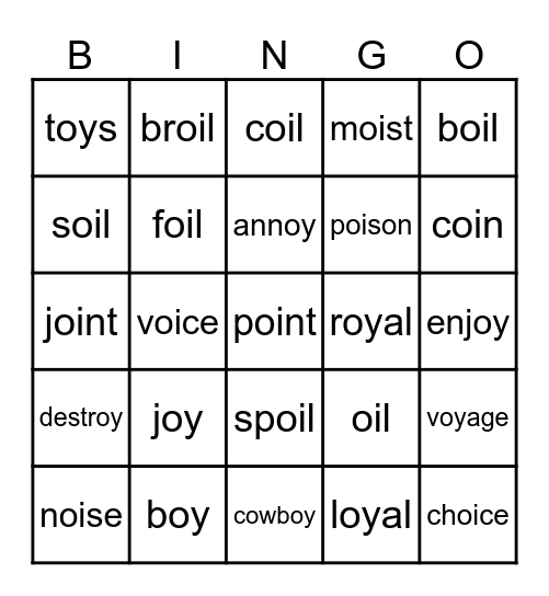 文字賓果 Bingo Card