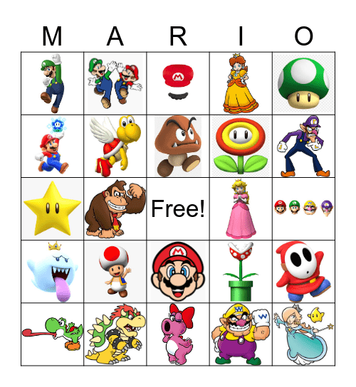 Super Mario Party Bingo Card
