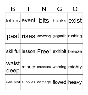 2nd Grade Bingo Card