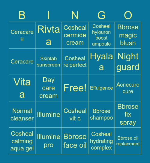 Sama alyasmeen bingo Card