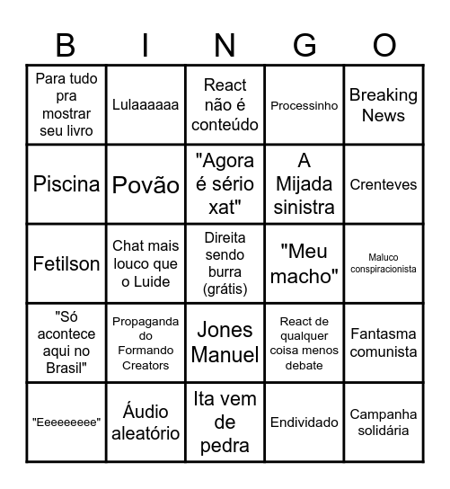 O que acontecerá no vídeo do Luide Bingo Card