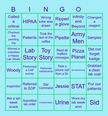 Lab Story 2026 Bingo Card