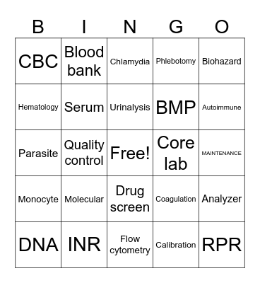LAB WEEK Bingo Card