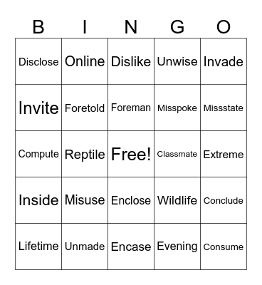 WRS 4.2 Bingo Card