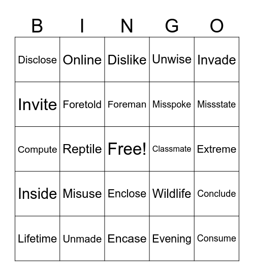 WRS 4.2 Bingo Card