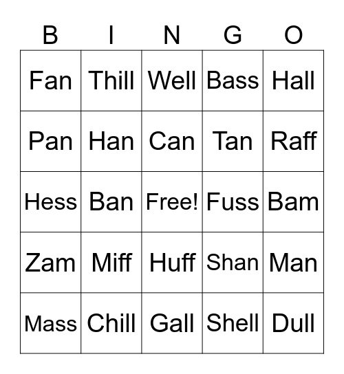WRS 1.5 Bingo Card