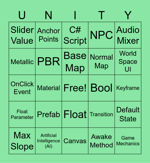 Week 12: VGD 2 Bingo Card