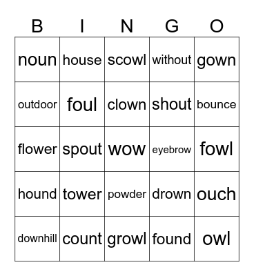 UFLI Bingo 96 Bingo Card