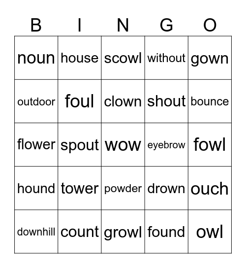 UFLI Bingo 96 Bingo Card