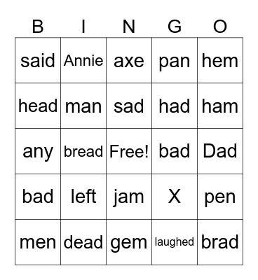 Black Cat versus Red Pepper Bingo Card