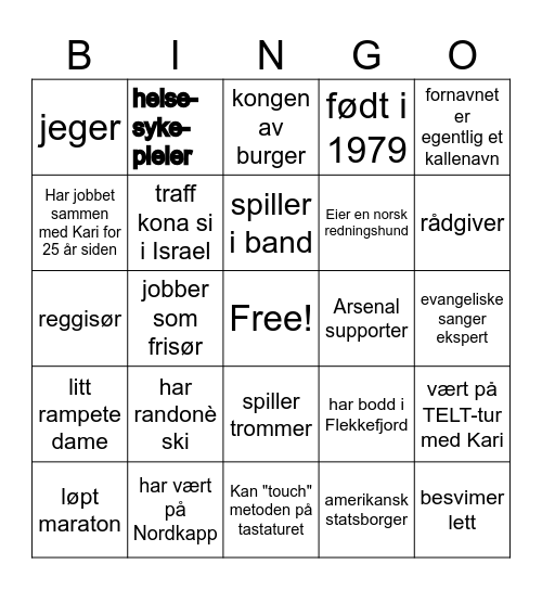 Mingle-bingo Card