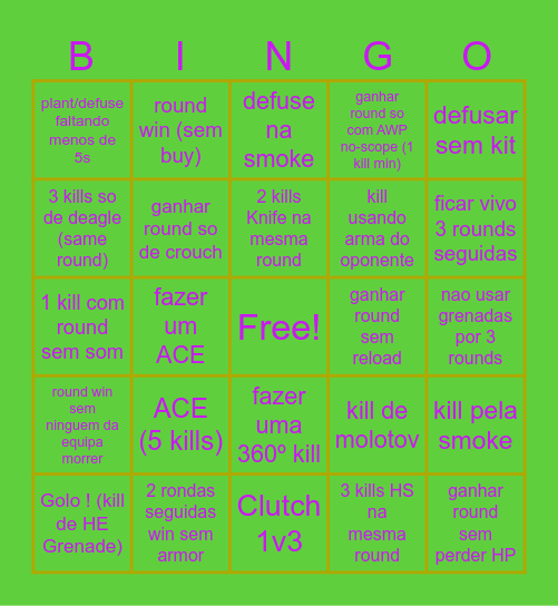 Bingo do Lazz Bingo Card