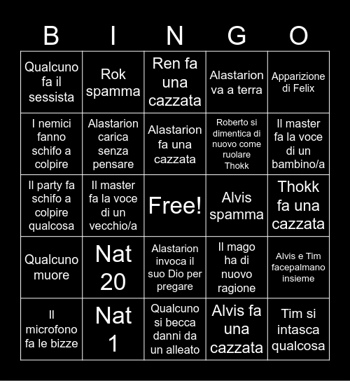 BORAVINGO Bingo Card