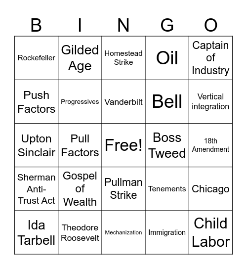 Unit 2 LEAP Review Bingo Card