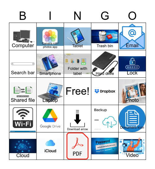 Cyber Squad - The Cloud & Online Storage Bingo Card