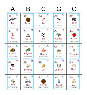 ABC Bingo Card