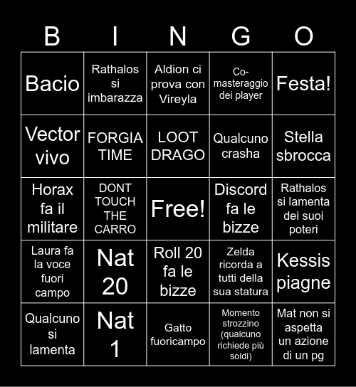 KARINGO Bingo Card
