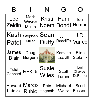 Trump Circus 2.0 Bingo Card