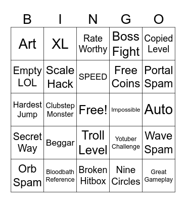 Recent Tab Bingo Card