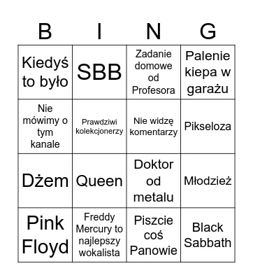 Szarak Live Bingo Card