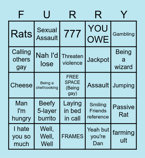 Auggie's Bingo Card Bingo Card