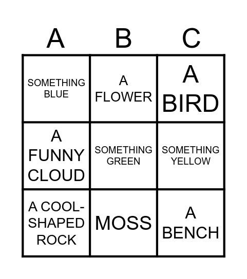 FIND AND TAKE A PICTURE Bingo Card