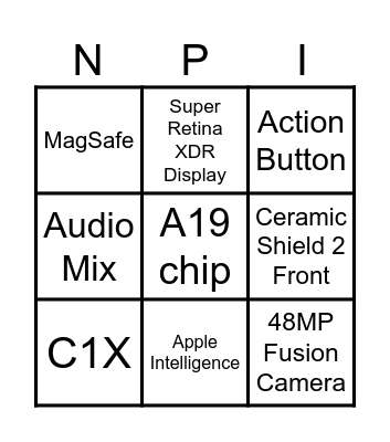 GET TO KNOW iPhone 17e Bingo Card