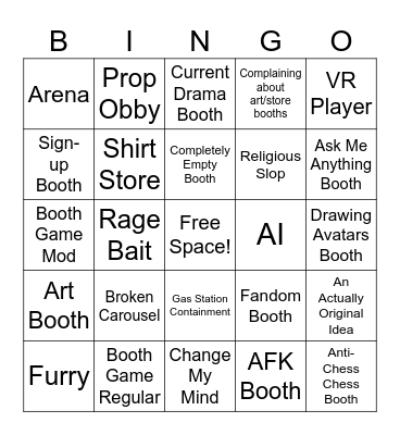 Booth Game Bingo [v1] Bingo Card