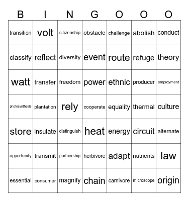 RH1-76 Bingo Card