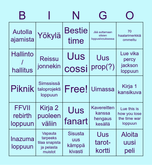 Bingbong 2026 Bingo Card