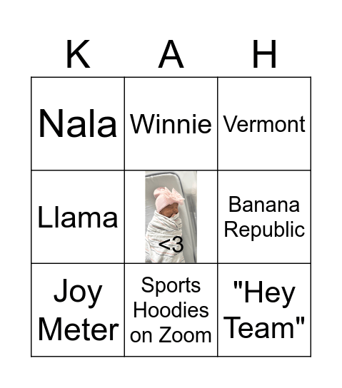 Kareem Hines Bingo! Bingo Card