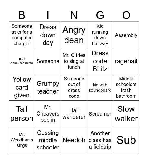 ALA Bingo Card