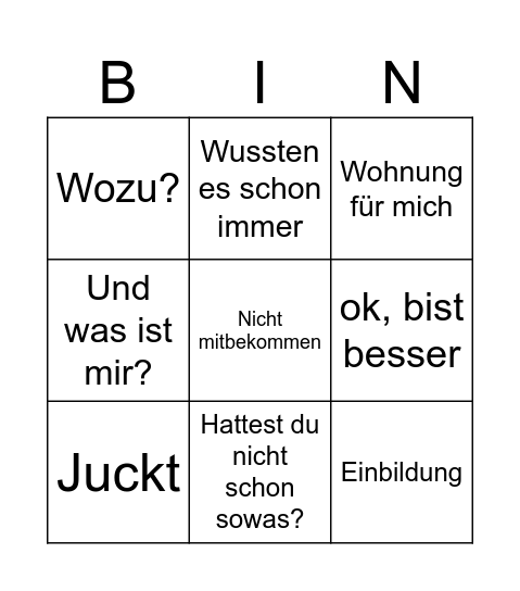 Bullshit Bingo Card