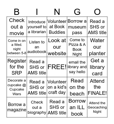 Teen Bingo Card