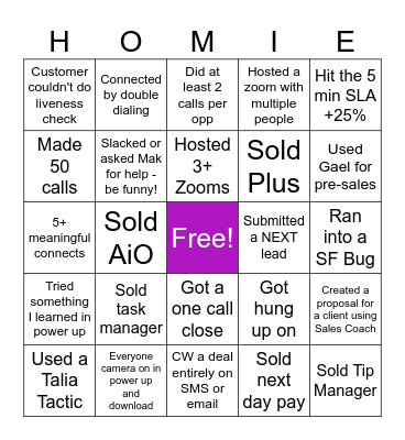 Homebase Daily Bingo Card