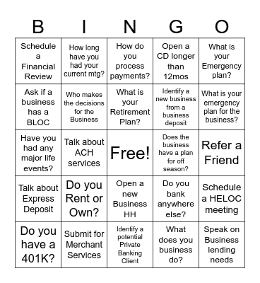 Black Out Bingo 5/1-6/1 Bingo Card
